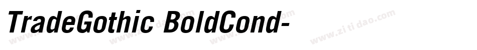 TradeGothic BoldCond字体转换